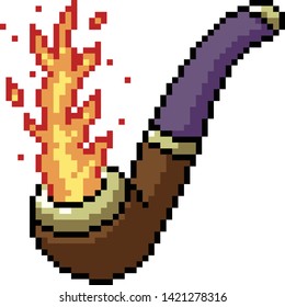 vector pixel art pipe effect isolated cartoon