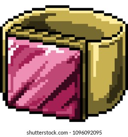 vector pixel art ring isolated cartoon