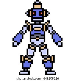 Vector Pixel Art Robot