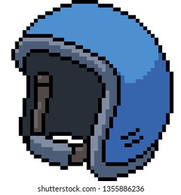 vector pixel art safety helmetisolated cartoon