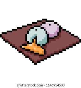 vector pixel art salapao snack isolated cartoon