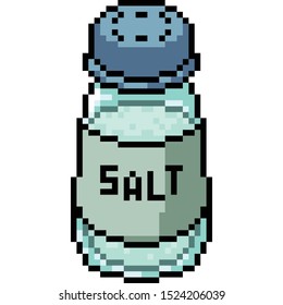 vector pixel art salt isolated cartoon