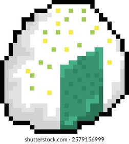 vector pixel art Seaweed Rice Ball