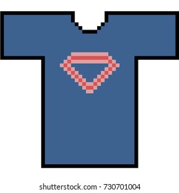vector pixel art shirt isolated