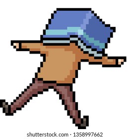vector pixel art sleep read book isolated cartoon