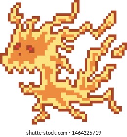 vector pixel art spirit isolated cartoon