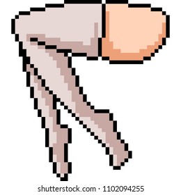 vector pixel art stockings isolated cartoon