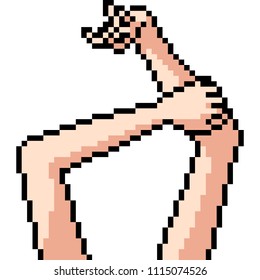 vector pixel art stretch isolated cartoon