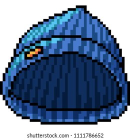vector pixel art sweater hat isolated cartoon