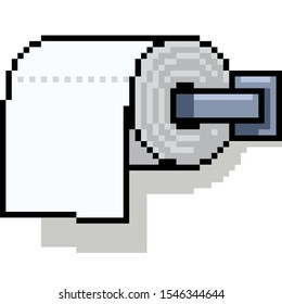 vector pixel art tassue paper isolated cartoon