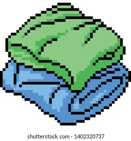 vector pixel art towel isolated cartoon