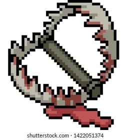 vector pixel art trap isolated cartoon