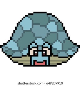 vector pixel art turtle