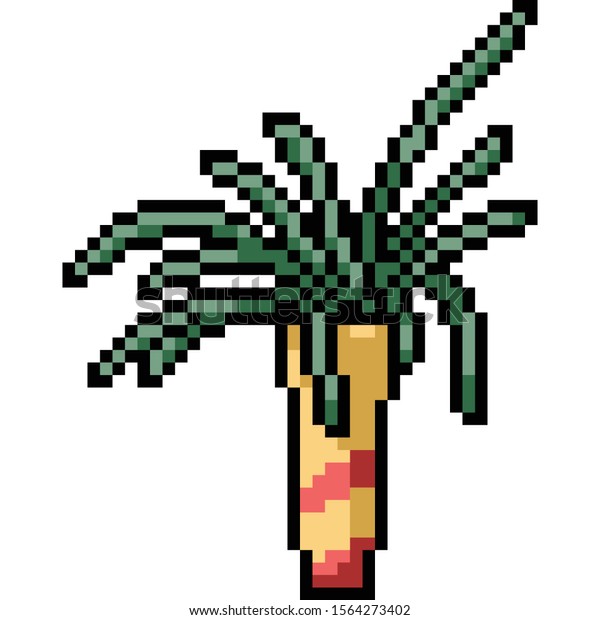 Vector Pixel Art Vase Isolated Cartoon Stock Vector (Royalty Free ...