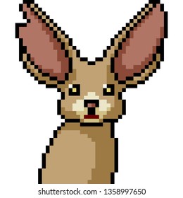 vector pixel art wild rodent isolated cartoon