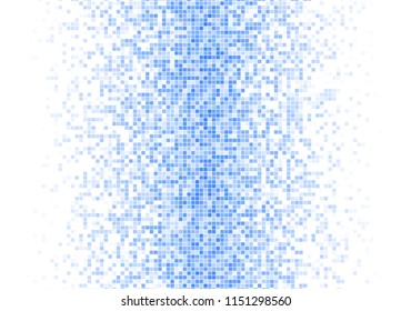 Vector pixel background. Blue-white gradient backdrop or texture. Diffused points screen.