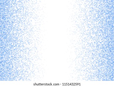 Vector pixel background. Blue-white gradient backdrop or texture. Diffused points screen.