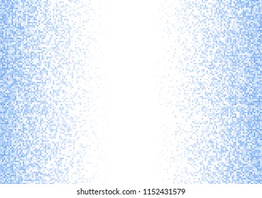 Vector pixel background. Blue-white gradient backdrop or texture. Diffused points screen.
