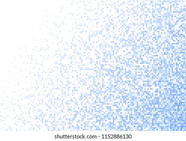 Vector pixel background. Blue-white gradient backdrop or texture. Diffused points screen.