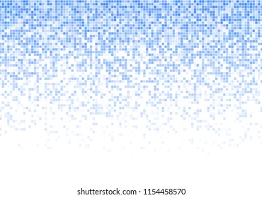 Vector pixel background. Blue-white gradient backdrop or texture. Diffused points screen.