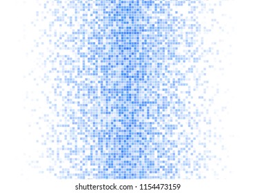 Vector pixel background. Blue-white gradient backdrop or texture. Diffused points screen.