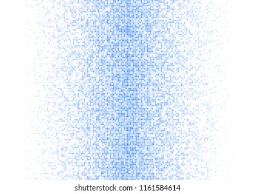 Vector pixel background. Blue-white gradient backdrop or texture. Diffused points screen.