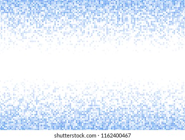 Vector pixel background. Blue-white gradient backdrop or texture. Diffused points screen.
