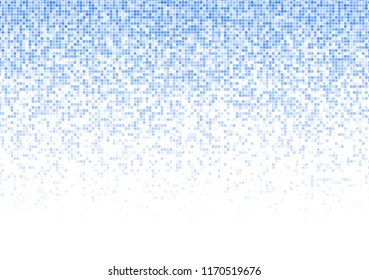 Vector pixel background. Blue-white gradient backdrop or texture. Diffused points screen.