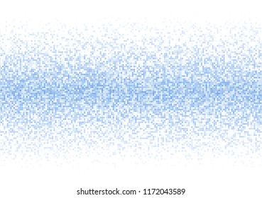 Vector pixel background. Blue-white gradient backdrop or texture. Diffused points screen.