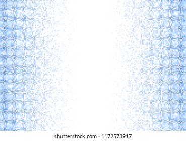 Vector pixel background. Blue-white gradient backdrop or texture. Diffused points screen.