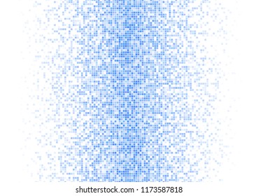 Vector pixel background. Blue-white gradient backdrop or texture. Diffused points screen.