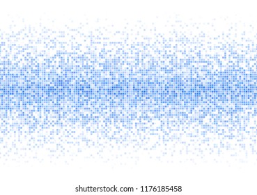 Vector pixel background. Blue-white gradient backdrop or texture. Diffused points screen.