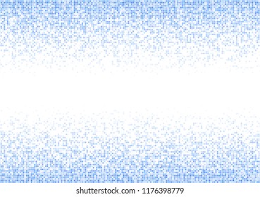 Vector pixel background. Blue-white gradient backdrop or texture. Diffused points screen.