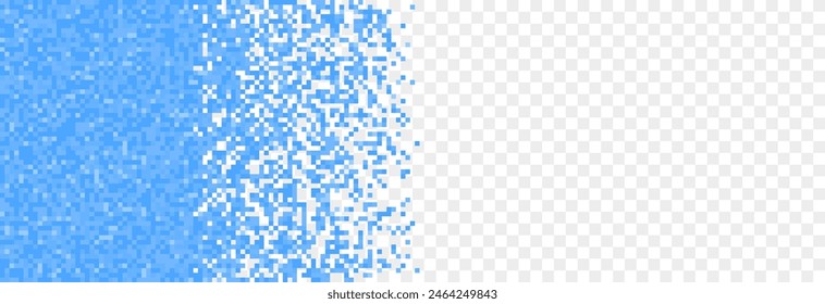 Vector pixel background png. Blue pixel banner png. Banner for design.