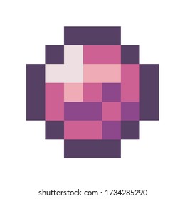 Vector Pixel Diamant. Pixel Art 8-bit. Illustration der Pixelkunst isoliert auf weißem Hintergrund. Gemstone Objekt zu verwenden in einem Computerspiel, Websites. Minimalistischer Pixelgrafik brillant