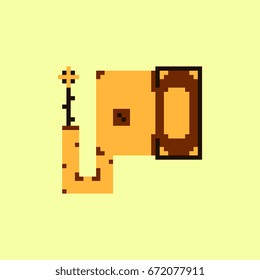 vector pixel elephant head
