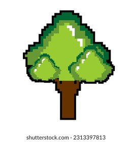 Vector pixel for game item - Tree