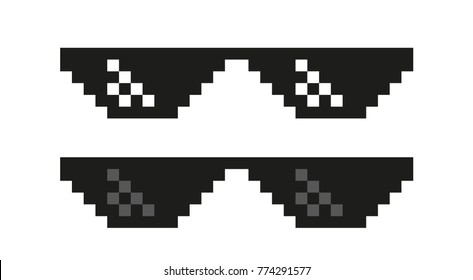 Vector pixel glasses