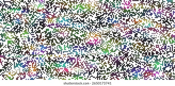 Vector pixel glitch background with neon distortion and datamosh texture. Colorful staticart noise effect for digital design, inspired by corrupted screen visuals.