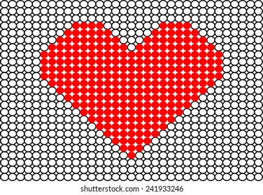 Vector pixel heart