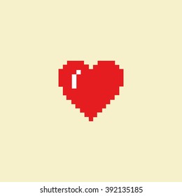 vector pixel heart