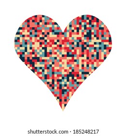 Vector Pixel Heart illustration