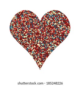 Vector Pixel Heart illustration