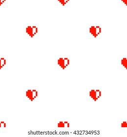 Vector pixel heart pattern