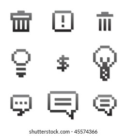 Vector pixel icon set 10