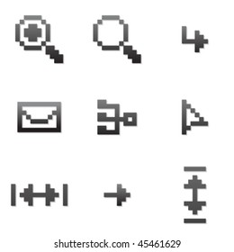 Vector pixel icon set 3