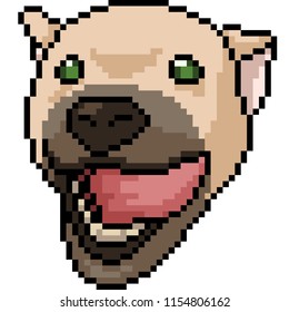 vector pixel look art dog friendly isolated cartoon
