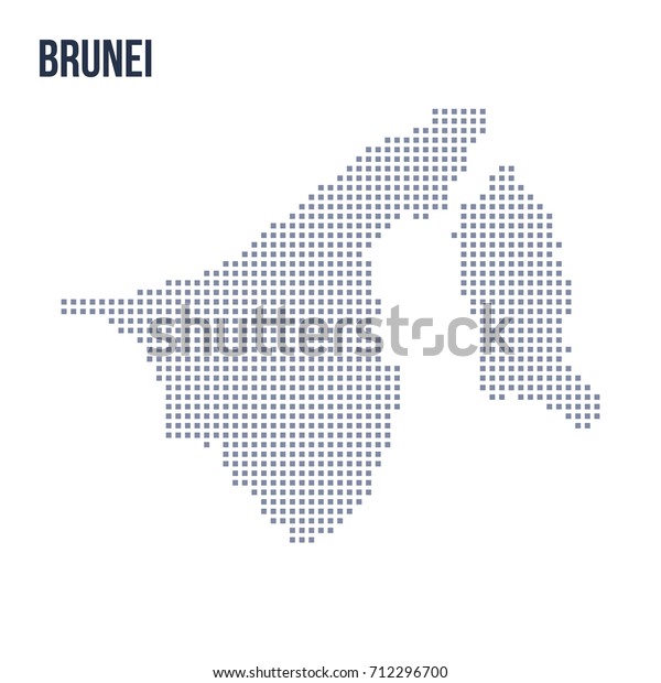 Vector Pixel Map Brunei Isolated On Stock Vector (Royalty Free ...