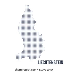 Vector pixel map of Liechtenstein isolated on white background