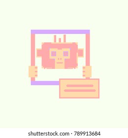 vector pixel monkey
